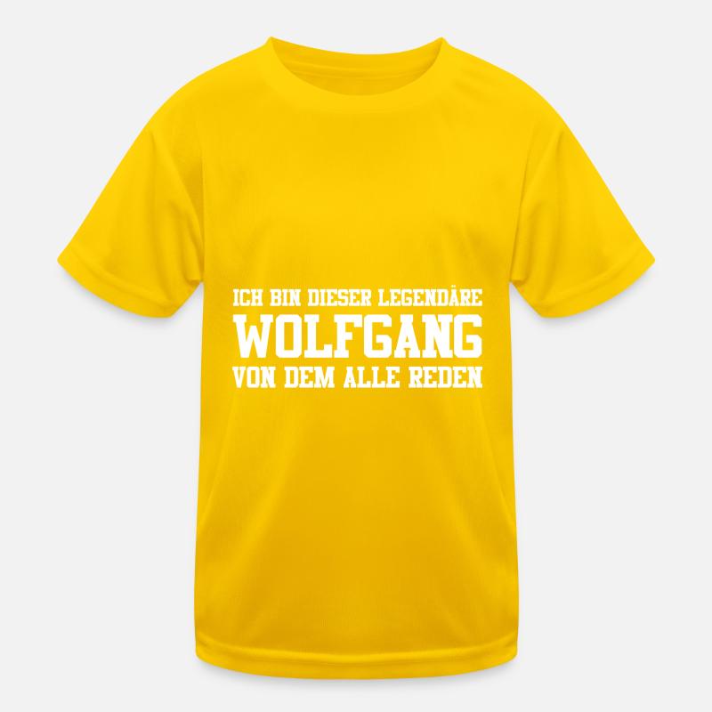 Wolfgang Name Design Kinder Funktions-T-Shirt