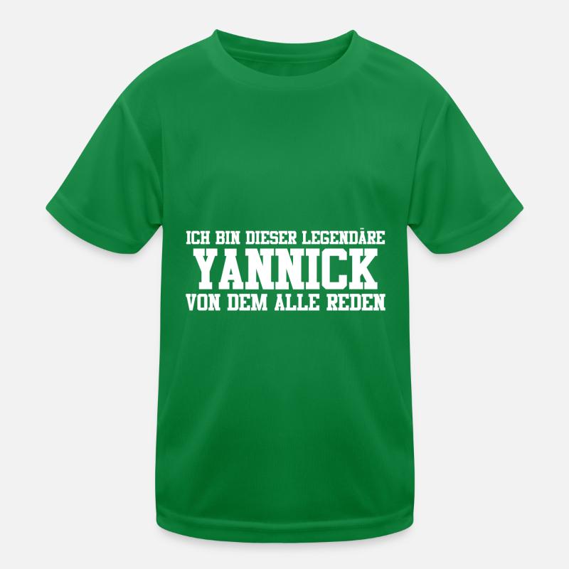 Yannick Name Design Kinder Funktions-T-Shirt