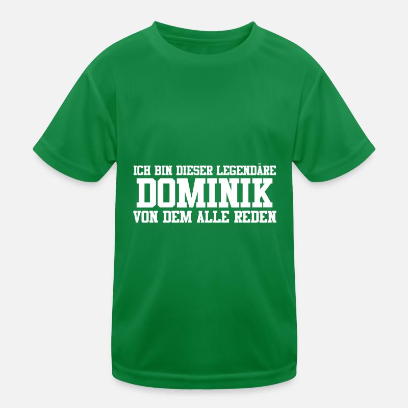 Dominik Name Design Kinder Funktions-T-Shirt