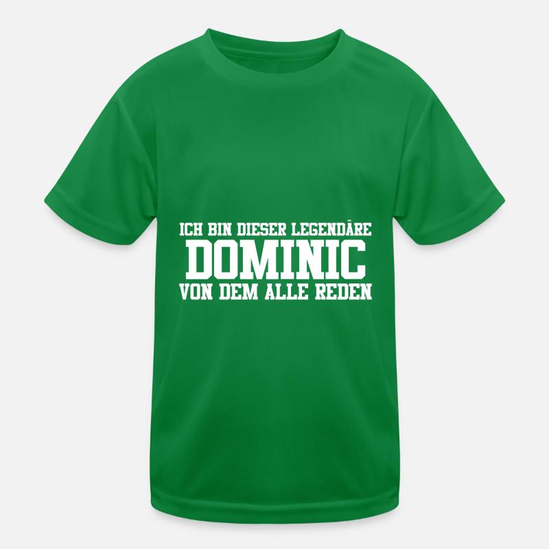 Dominic Name Design Kinder Funktions-T-Shirt