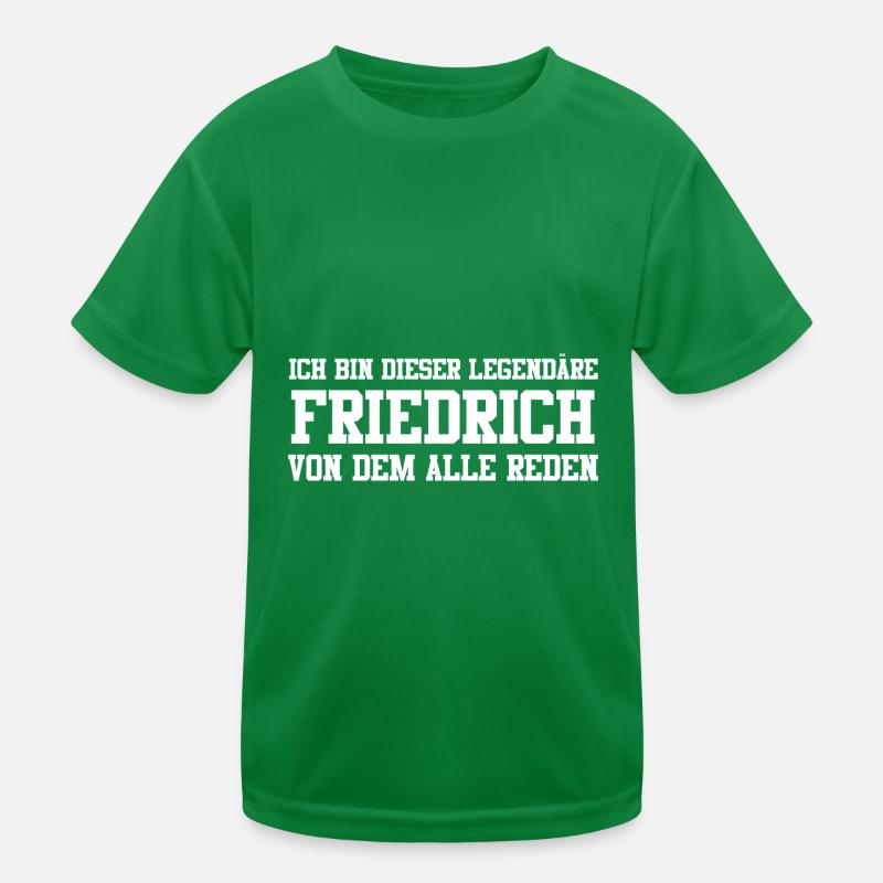 Friedrich Name Design Kinder Funktions-T-Shirt