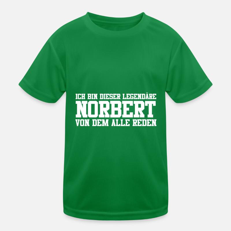 Norbert Name Design Kinder Funktions-T-Shirt