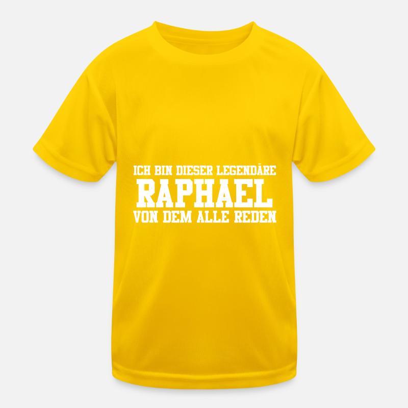 Raphael Name Design Kinder Funktions-T-Shirt