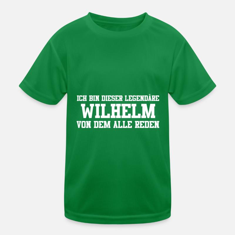 Wilhelm Name Design Kinder Funktions-T-Shirt