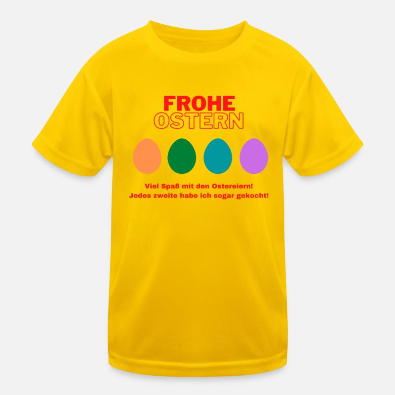 Rohe Oster Eier Kinder Funktions-T-Shirt