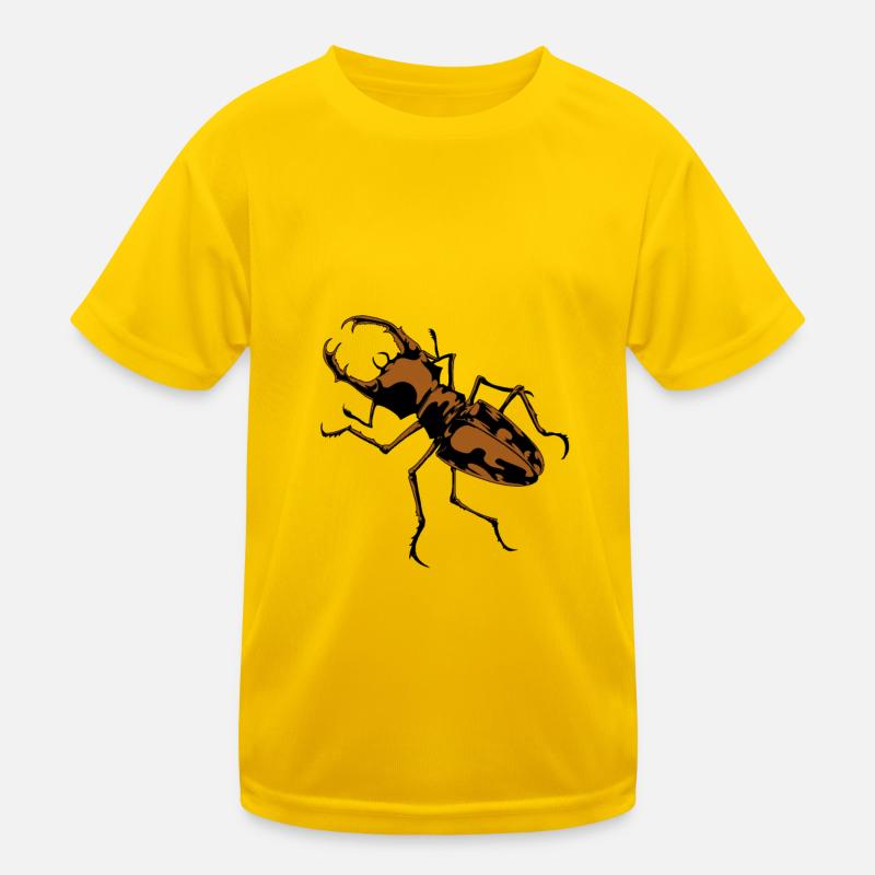 Stag beetle insect insects antlers insects Kids Functional T-Shirt