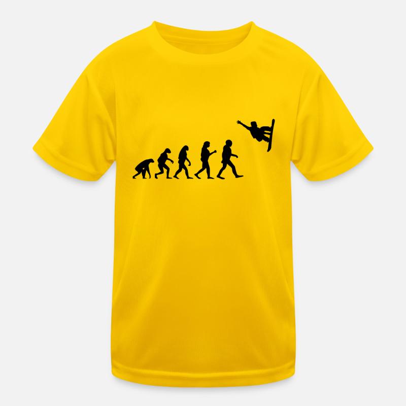 Evolution Snowboard Freeride Freeride Freestyle Beef Tombe T-shirt sport Enfant