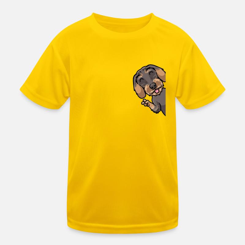 Rauhaardackel Dackel Hund Kinder Funktions-T-Shirt
