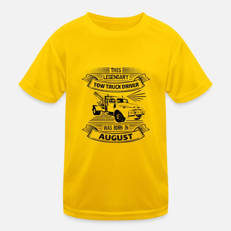 Abschlepper Abschleppwagenfahrer Geburtstag August Kinder Funktions-T-Shirt