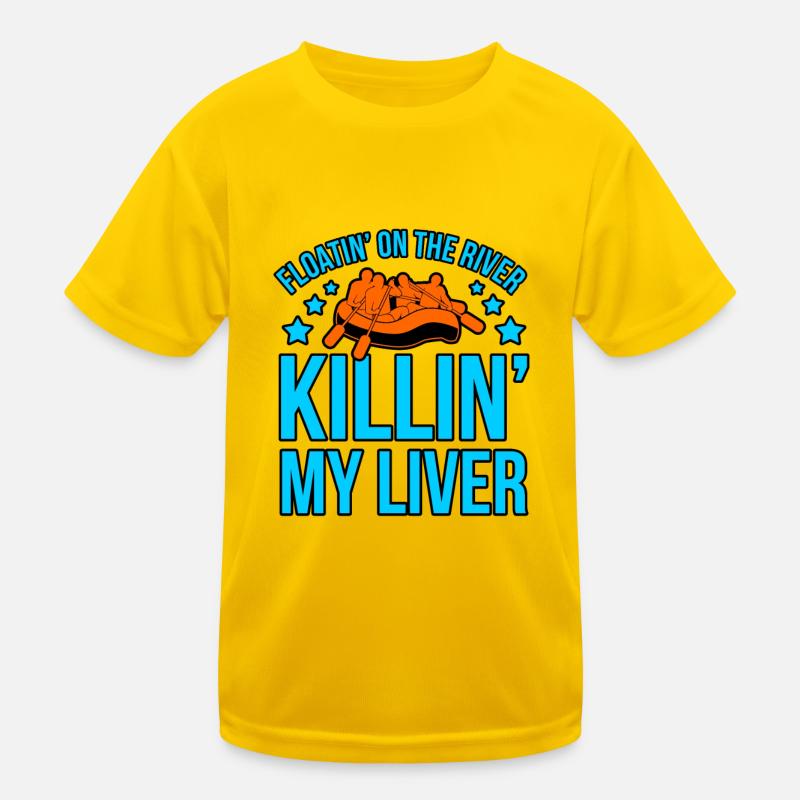 Abenteuer rafting Kinder Funktions-T-Shirt