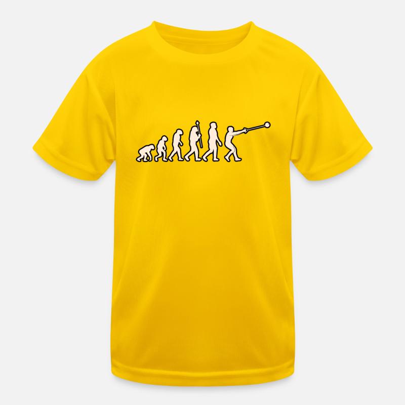 Evolution Des Hammerwerfens Kinder Funktions-T-Shirt