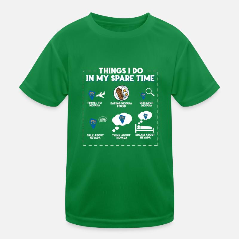 Things I do in my spare time Nevada Kids Functional T-Shirt