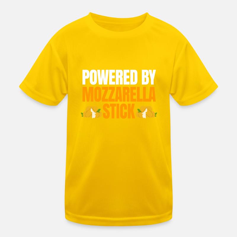 Powered by Mozzarells Sticks Kids Functional T-Shirt