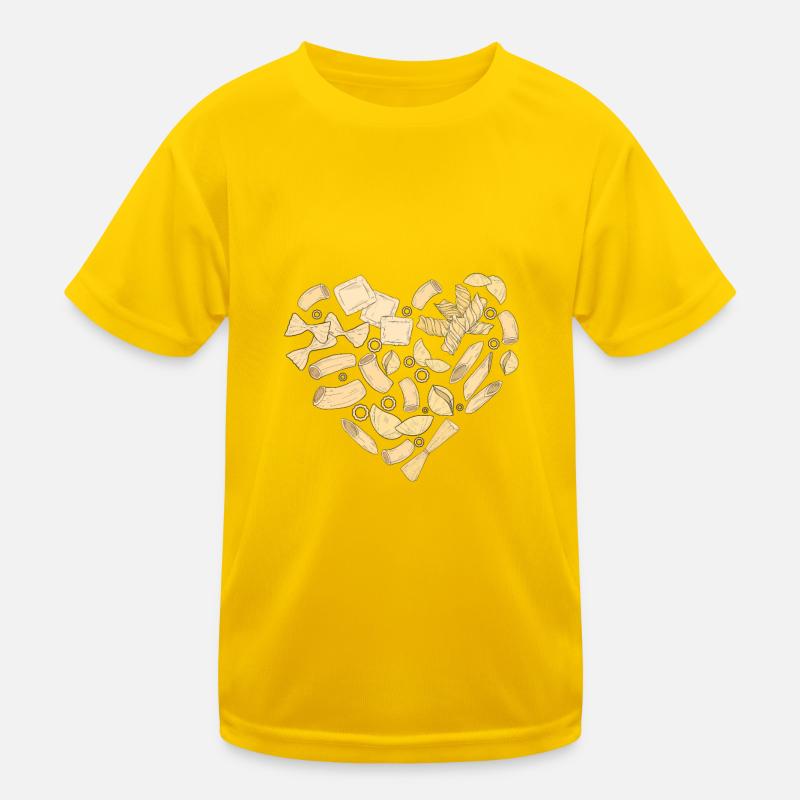 Pâtes coeur Pâtes Pâtes T-shirt sport Enfant