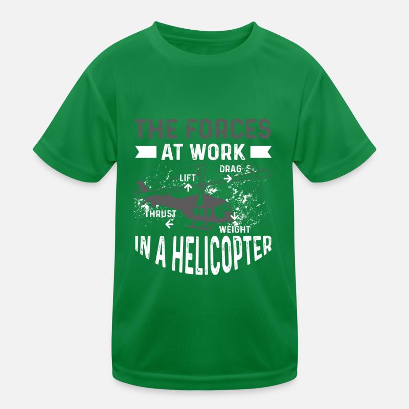 Hubschrauber Pilot Geschenk Kinder Funktions-T-Shirt