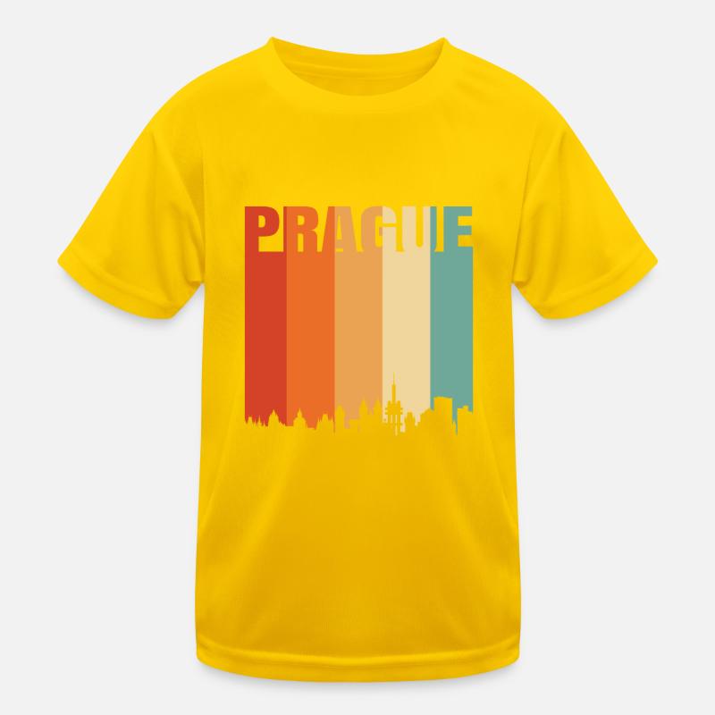 Prague République tchèque Skyline T-shirt sport Enfant