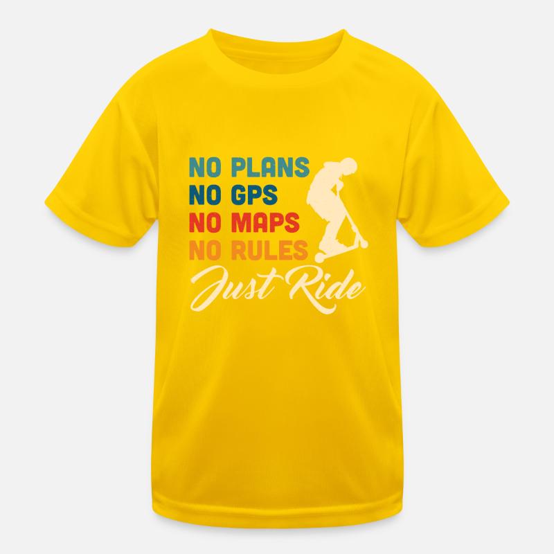 Scooter Roller Tretroller Geschenk Kinder Funktions-T-Shirt