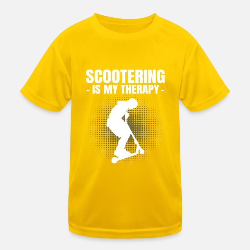 Scooter Roller Tretroller Geschenk Kinder Funktions-T-Shirt