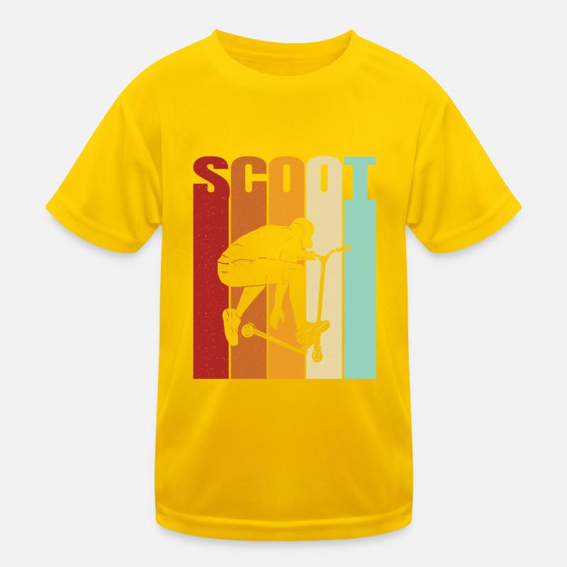Scooter Roller Tretroller Geschenk Kinder Funktions-T-Shirt