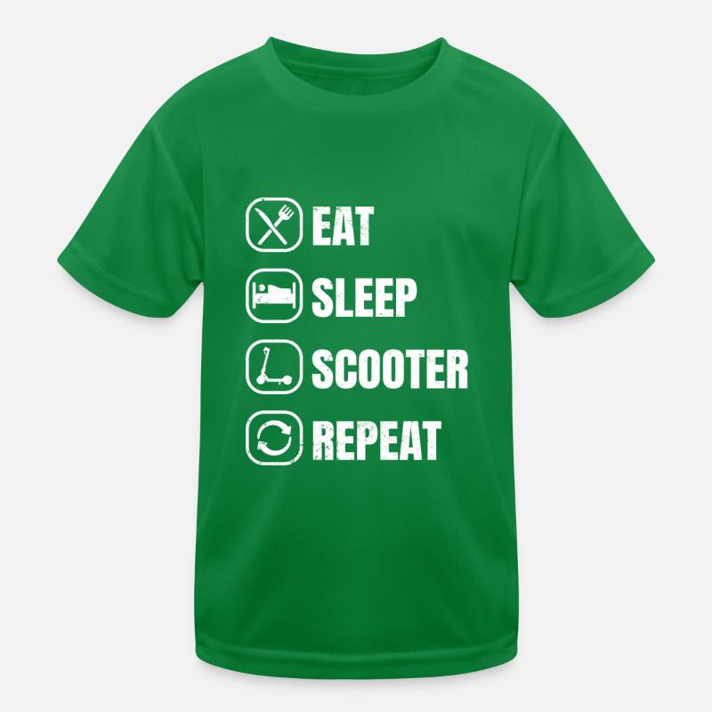 Scooter Roller Tretroller Geschenk Kinder Funktions-T-Shirt