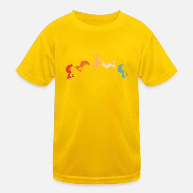 Scooter Roller Tretroller Geschenk Kinder Funktions-T-Shirt