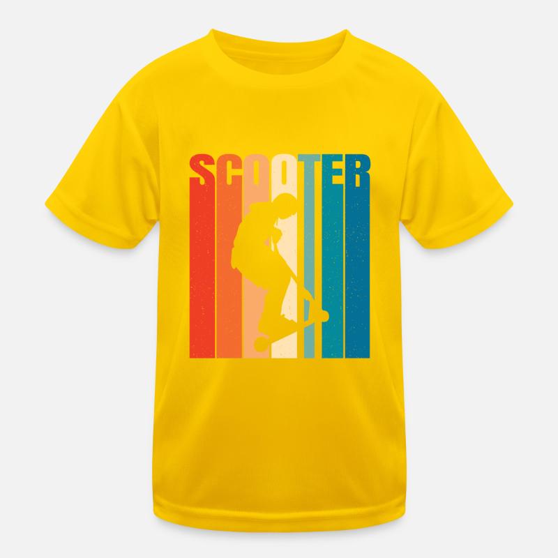 Scooter Roller Tretroller Geschenk Kinder Funktions-T-Shirt