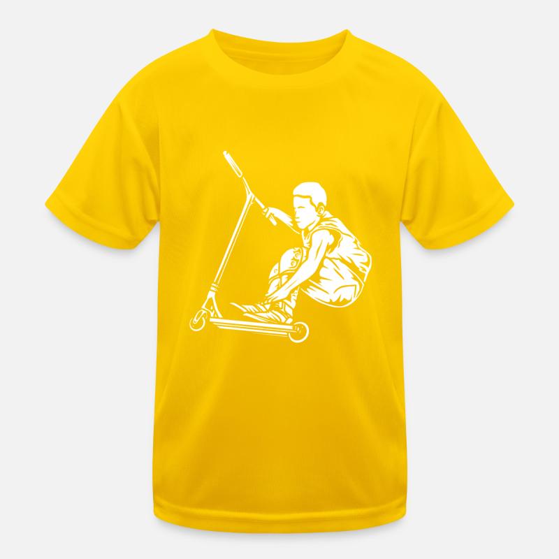 Scooter Roller Tretroller Geschenk Kinder Funktions-T-Shirt