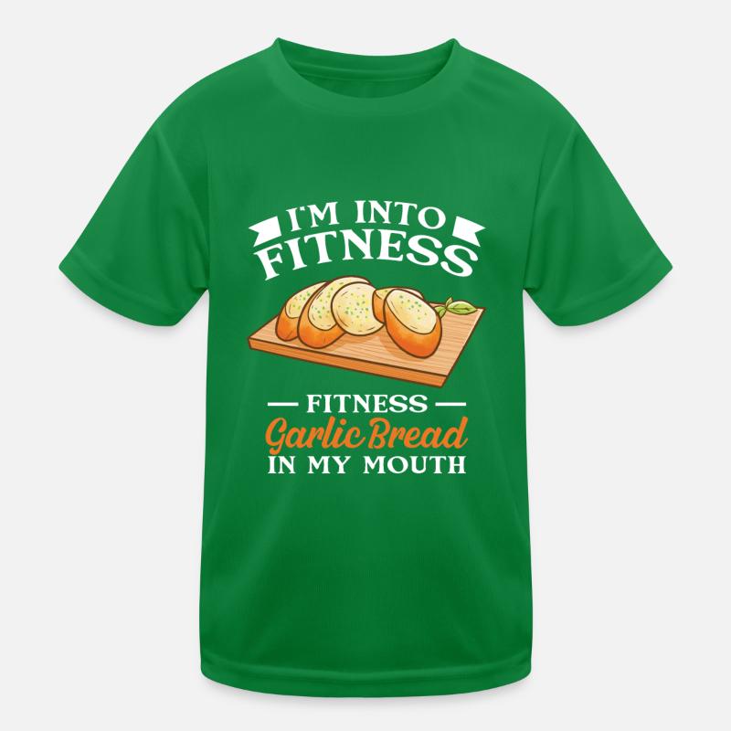 Knoblauch Knoblauchbrot Essen Geschenk Kinder Funktions-T-Shirt