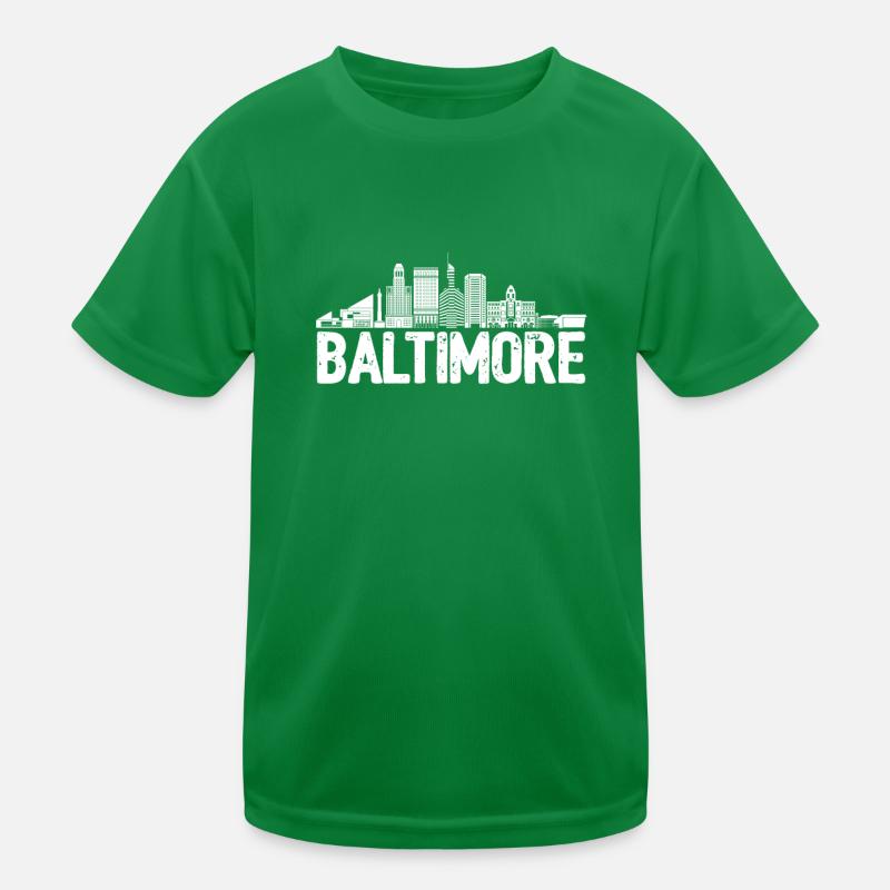 Baltimore Skyline Kinder Funktions-T-Shirt