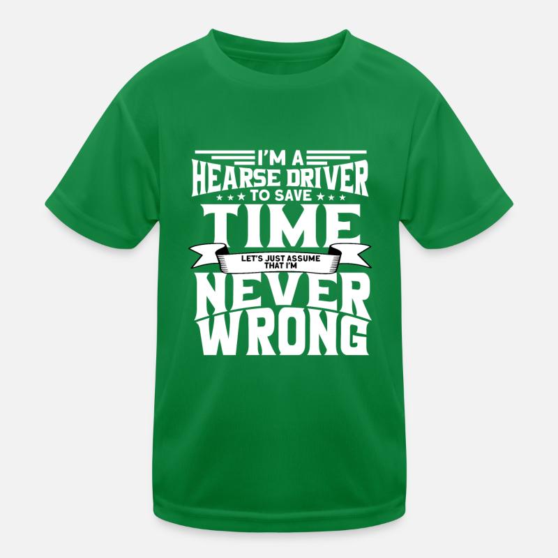 Lustiges Leichenwagenfahrer Spruch Geschenk Kinder Funktions-T-Shirt