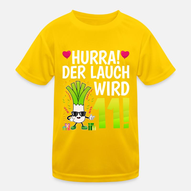Hurra der Lauch wird 11 Kinder Funktions-T-Shirt