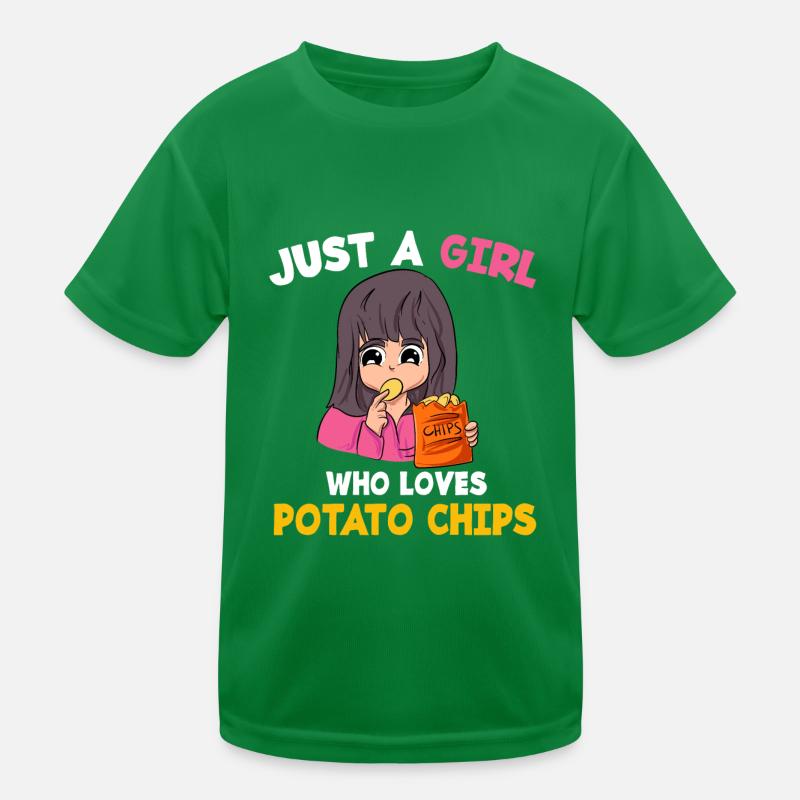 Chips Eating Snacks Candy Gift Kids Functional T-Shirt