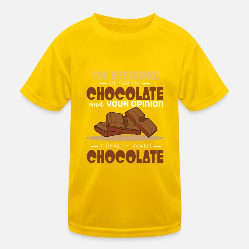 La différence entre le chocolat et votre passion T-shirt sport Enfant