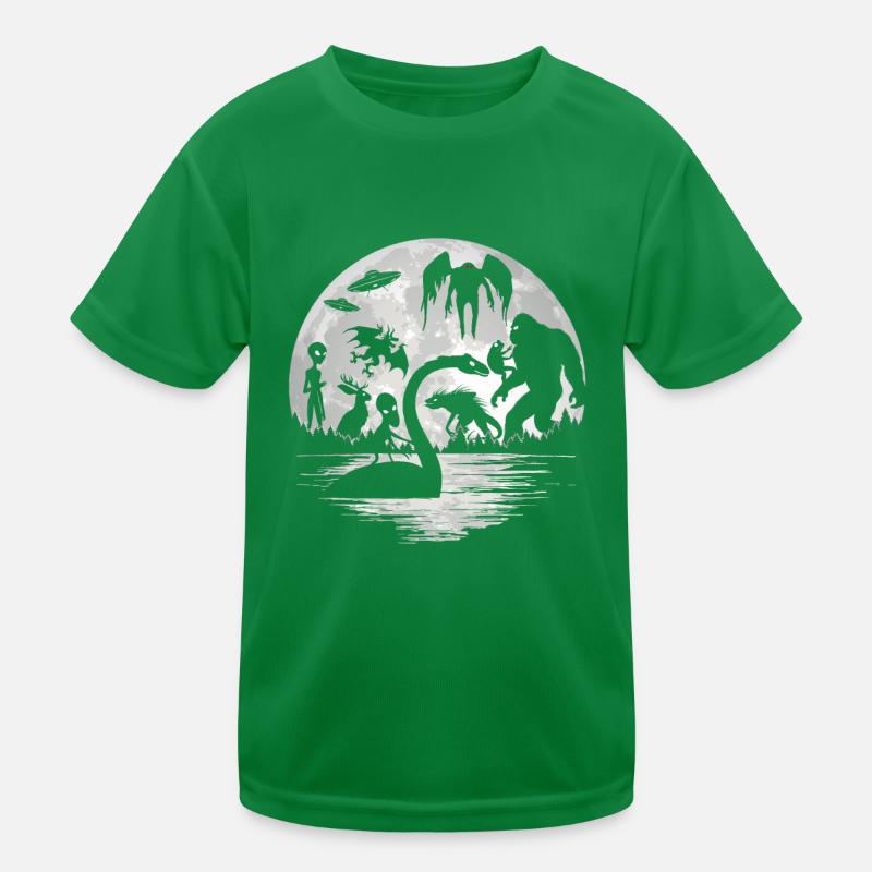 Bigfoot Mothman Jersey Devil Alien Cryptids Kinder Funktions-T-Shirt