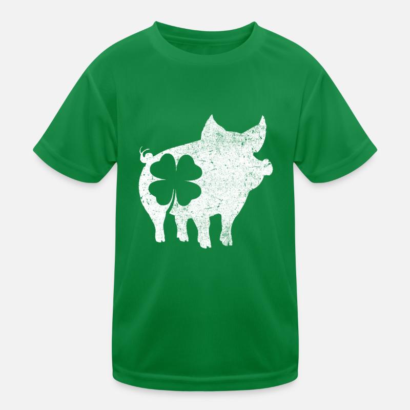 Cochon trèfle T-shirt sport Enfant