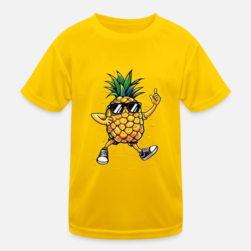 Ananas Kinder Funktions-T-Shirt