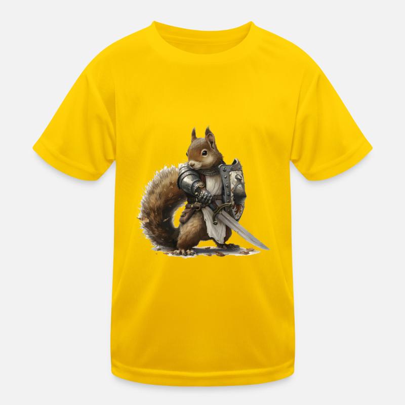 Eichhörnchen Ritter Mittelalter Kinder Funktions-T-Shirt