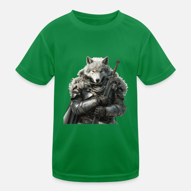 Wolf Knight Moyen Âge T-shirt sport Enfant