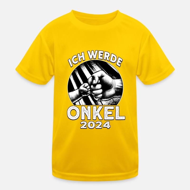 Ich werde Onkel 2024 Kinder Funktions-T-Shirt