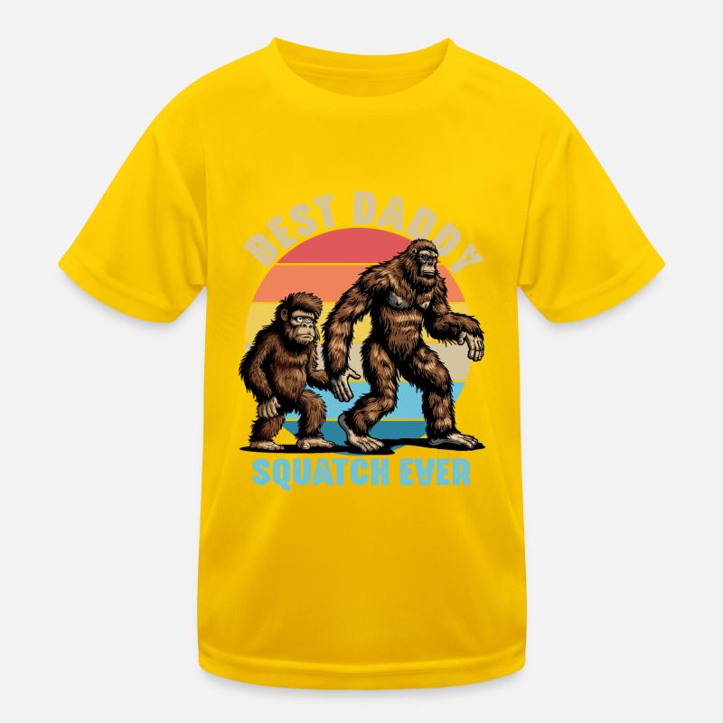 Best Daddy Squatch Ever Kids Functional T-Shirt