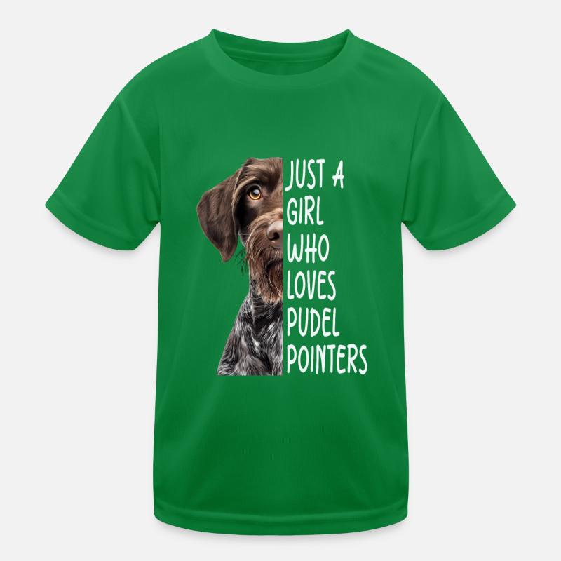 Poodle Pointer Girl Gift Kids Functional T-Shirt
