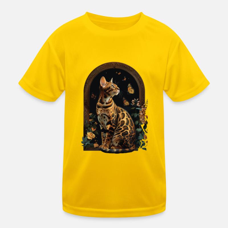 Chat léopard T-shirt sport Enfant