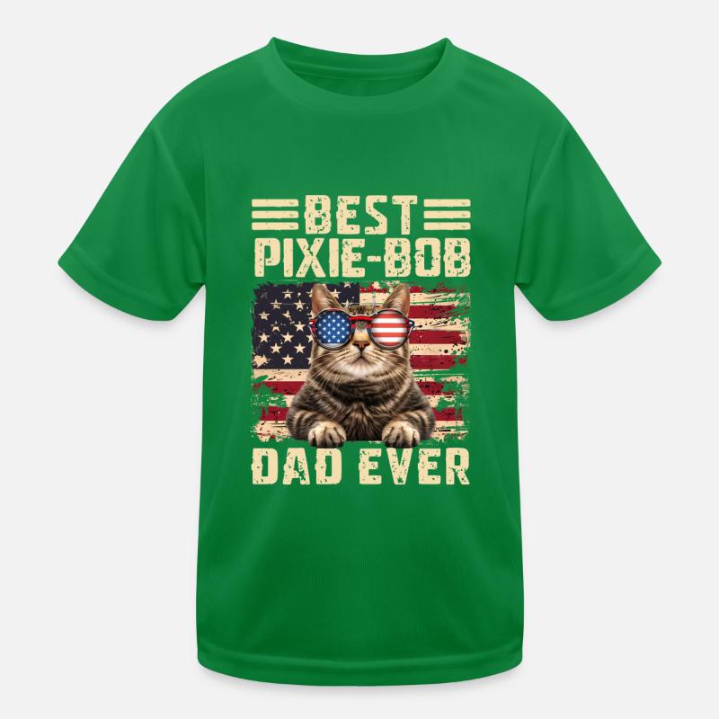 Pixie Bob Dad Kids Functional T-Shirt
