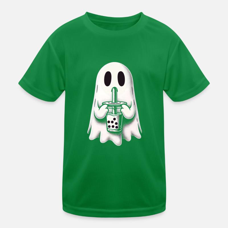 Sad Ghost Drinks Bubble Tea T-shirt sport Enfant