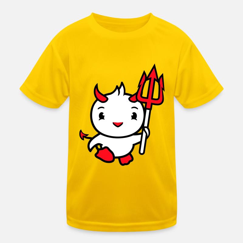 bird devil horns satan trident hell evil cool Kids Functional T-Shirt