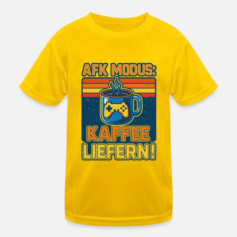 AFK-Modus: Kaffee liefern! Kinder Funktions-T-Shirt