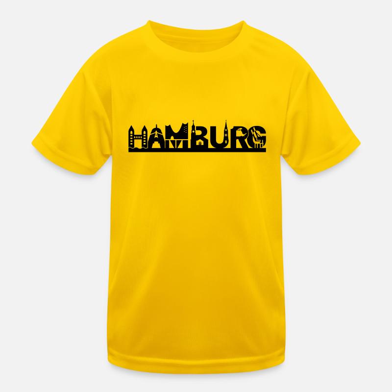 La ligne d’horizon de Hambourg avec curiosités T-shirt sport Enfant