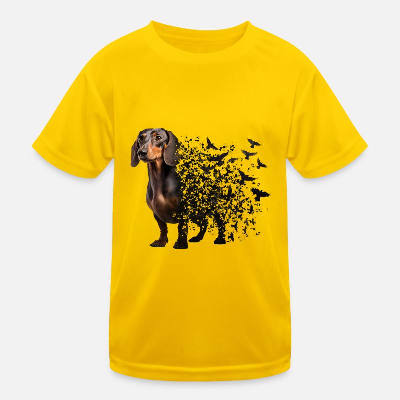Dackel Kinder Funktions-T-Shirt