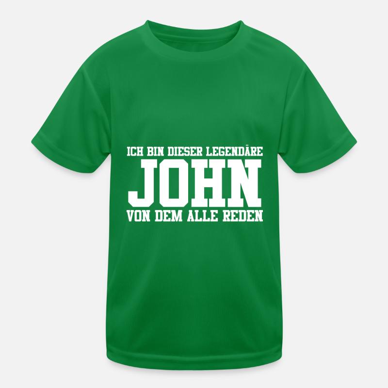 John Name Design Kinder Funktions-T-Shirt