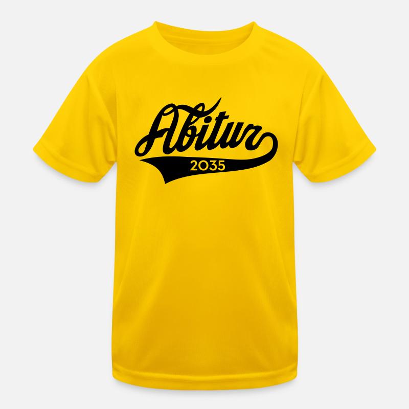 Abitur 2035 Einschulung Geschenkidee Kinder Funktions-T-Shirt